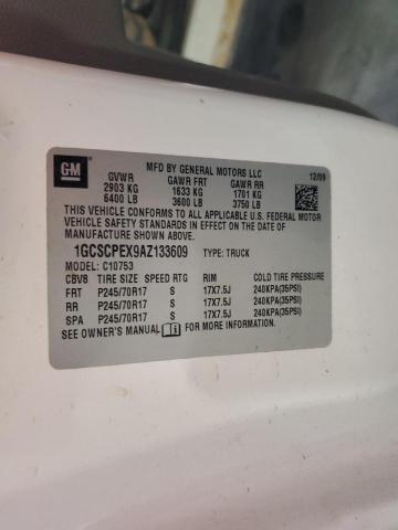Photo 10 from auction – 2010 CHEVROLET SILVERADO with VIN 1GCSCPEX9AZ133609