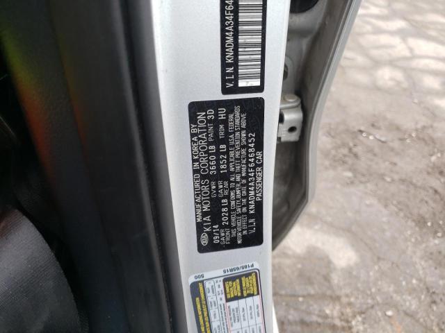 Photo 10 from auction – 2015 KIA RIO LX with VIN KNADM4A34F6468452