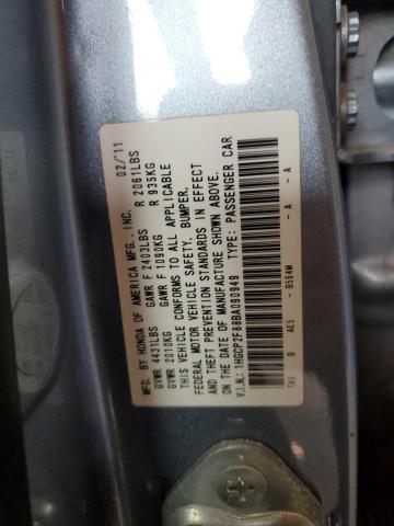 Photo 10 from auction – 2011 HONDA ACCORD EXL with VIN 1HGCP2F88BA090949