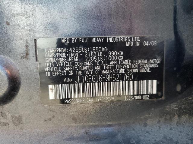 Photo 10 from auction – 2009 SUBARU IMPREZA 2. with VIN JF1GE61659H521760