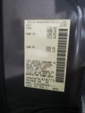 Photo 10 from auction – 2010 NISSAN MAXIMA S with VIN 1N4AA5AP7AC828773