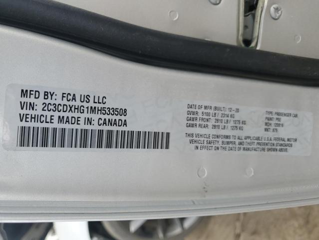 Photo 10 from auction – 2021 DODGE CHARGER GT with VIN 2C3CDXHG1MH533508
