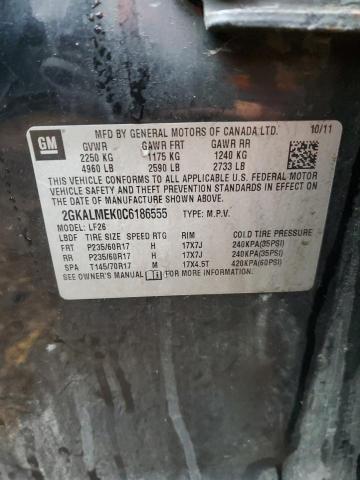 Photo 10 from auction – 2012 GMC TERRAIN SL with VIN 2GKALMEK0C6186555