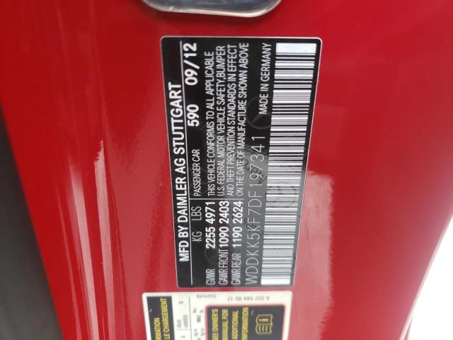 Photo 10 from auction – 2013 MERCEDES-BENZ E 350 with VIN WDDKK5KF7DF197341