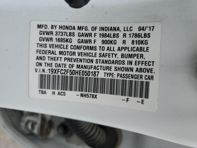 Photo 10 from auction – 2017 HONDA CIVIC LX with VIN 19XFC2F50HE050187
