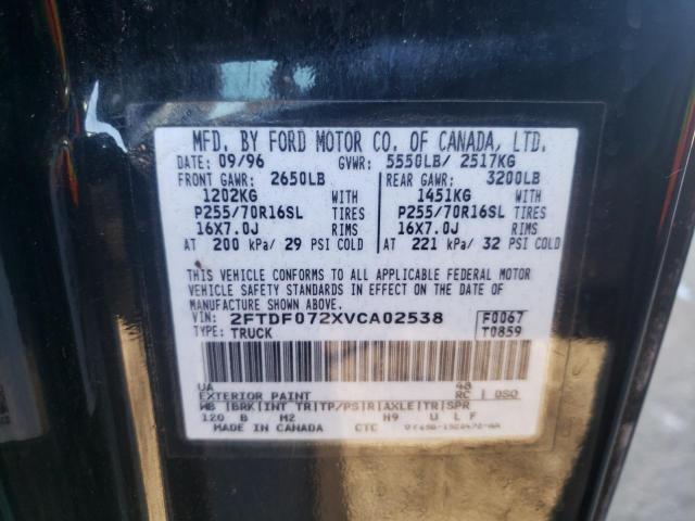 Photo 10 from auction – 1997 FORD F150 with VIN 2FTDF072XVCA02538