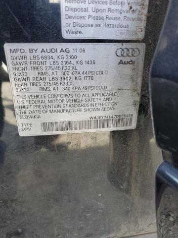 Photo 10 from auction – 2007 AUDI Q7 3.6 QUA with VIN WA1EY74L47D065488
