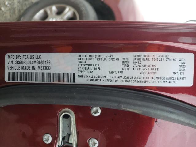 Photo 10 from auction – 2021 RAM 2500 BIG H with VIN 3C6UR5DL4MG680129