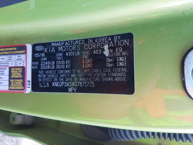 Photo 10 from auction – 2016 KIA SOUL + with VIN KNDJP3A5XG7871775