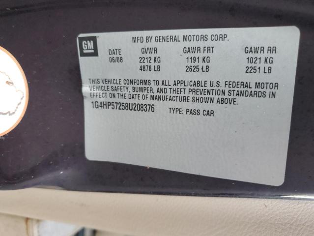 Photo 10 from auction – 2008 BUICK LUCERNE CX with VIN 1G4HP57258U208376