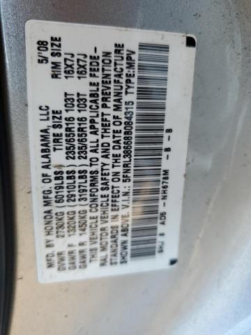 Photo 10 from auction – 2008 HONDA ODYSSEY EX with VIN 5FNRL38668B084315