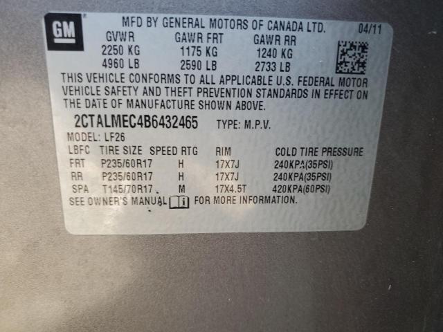 Photo 10 from auction – 2011 GMC TERRAIN SL with VIN 2CTALMEC4B6432465