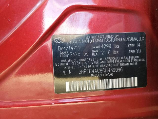 Photo 10 from auction – 2012 HYUNDAI SONATA GLS with VIN 5NPEB4AC8CH439096