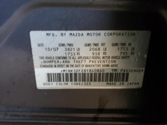 Photo 10 from auction – 2008 MAZDA 3 I with VIN JM1BK32F281840860