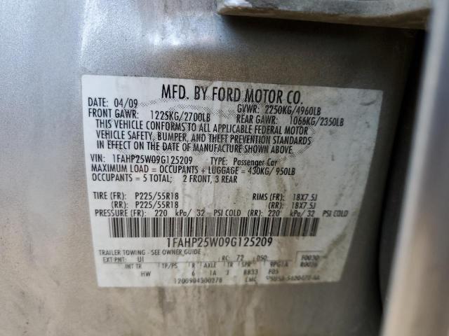 Photo 10 from auction – 2009 FORD TAURUS LIM with VIN 1FAHP25W09G125209