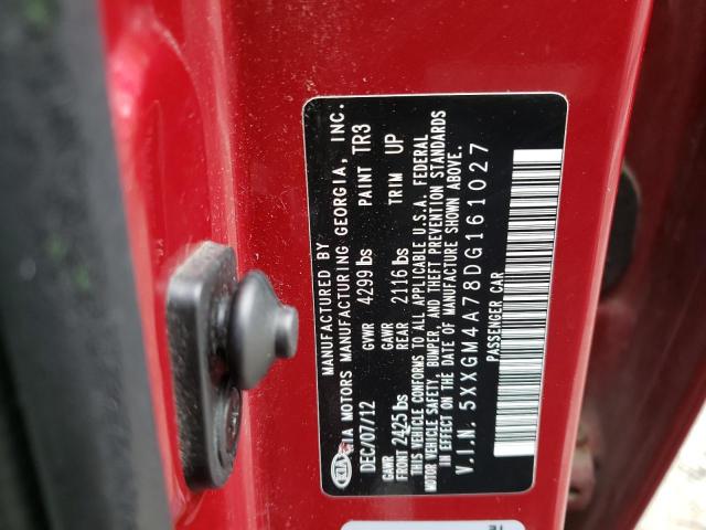 Photo 10 from auction – 2013 KIA OPTIMA with VIN 5XXGM4A78DG161027
