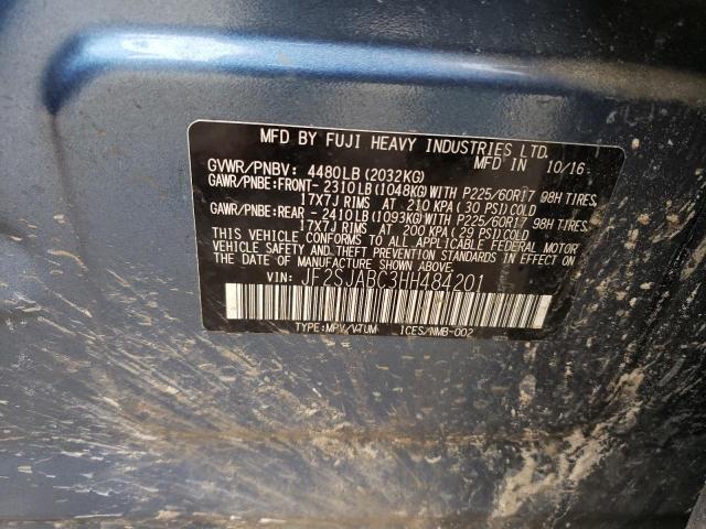 Photo 10 from auction – 2017 SUBARU FORESTER 2 with VIN JF2SJABC3HH484201