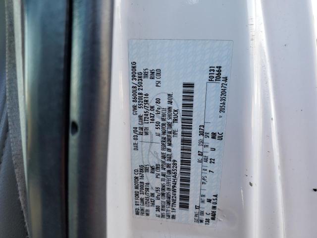 Photo 10 from auction – 2004 FORD ECONOLINE with VIN 1FTNE24W94HA65289