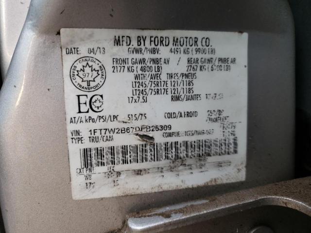 Photo 10 from auction – 2013 FORD F250 SUPER with VIN 1FT7W2B67DEB26309