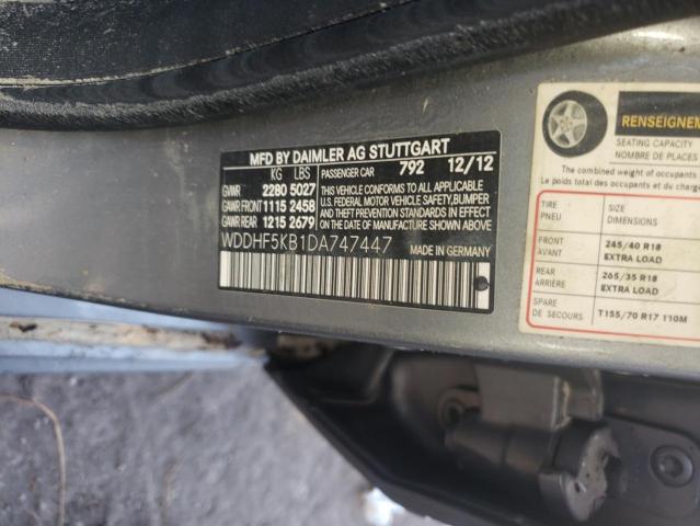Photo 10 from auction – 2013 MERCEDES-BENZ E 350 with VIN WDDHF5KB1DA747447