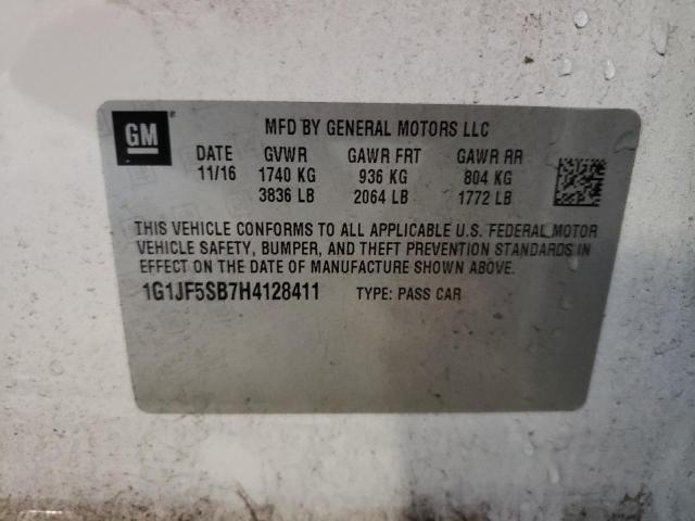 Photo 10 from auction – 2017 CHEVROLET SONIC PREM with VIN 1G1JF5SB7H4128411