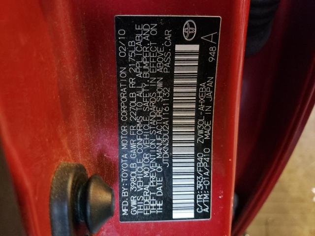 Photo 10 from auction – 2010 TOYOTA PRIUS with VIN JTDKN3DU2A1161132