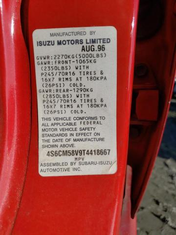 Photo 10 from auction – 1996 HONDA PASSPORT E with VIN 4S6CM58V9T4418667