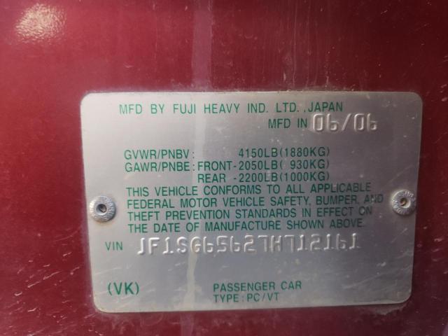 Photo 10 from auction – 2007 SUBARU FORESTER 2 with VIN JF1SG65627H712161