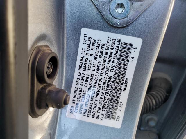 Photo 10 from auction – 2018 HONDA CIVIC EX with VIN 19XFC2F79JE007040