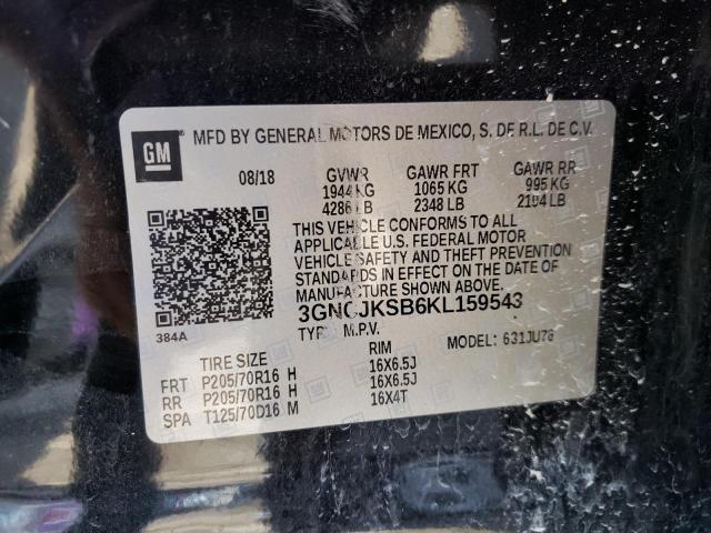 Photo 10 from auction – 2019 CHEVROLET TRAX LS with VIN 3GNCJKSB6KL159543