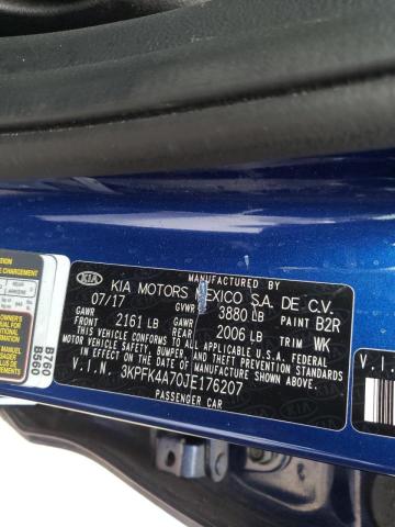Photo 10 from auction – 2018 KIA FORTE LX with VIN 3KPFK4A70JE176207