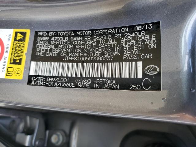 Photo 10 from auction – 2013 LEXUS ES 350 with VIN JTHBK1GG5D2080237