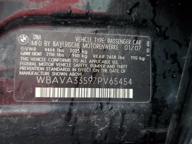 Photo 10 from auction – 2007 BMW 328 I with VIN WBAVA33597PV65454