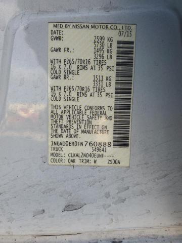 Photo 10 from auction – 2015 NISSAN FRONTIER S with VIN 1N6AD0ER0FN760888