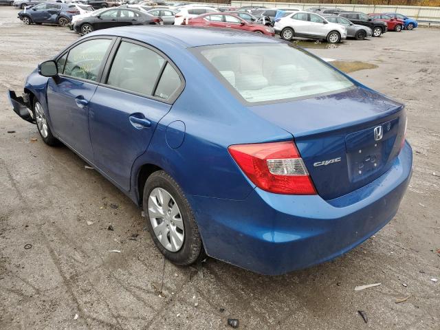 Photo 3 from auction – 2012 HONDA CIVIC LX with VIN 19XFB2F55CE361982