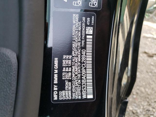 Photo 10 from auction – 2023 BMW M4 COMPETI with VIN WBS33BA09PCL28940