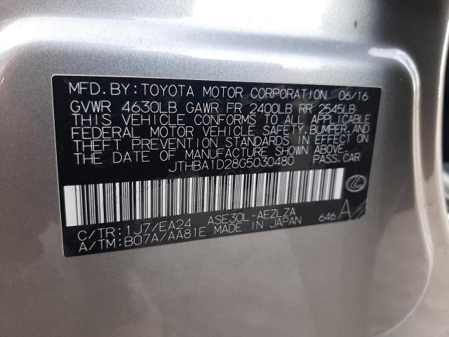 Photo 10 from auction – 2016 LEXUS IS 200T with VIN JTHBA1D28G5030480