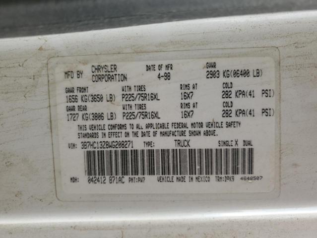 Photo 10 from auction – 1998 DODGE RAM 1500 with VIN 3B7HC13Z8WG208271