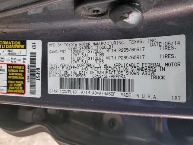 Photo 10 from auction – 2014 TOYOTA TACOMA with VIN 5TFLU4ENXEX106905