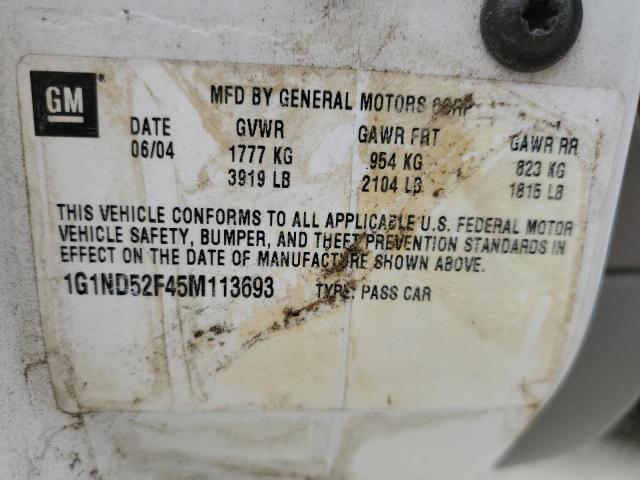 Photo 10 from auction – 2005 CHEVROLET CLASSIC with VIN 1G1ND52F45M113693
