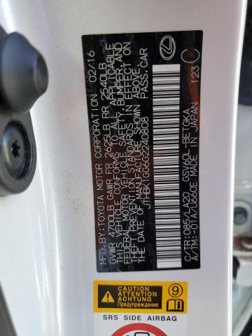 Photo 10 from auction – 2016 LEXUS ES 350 with VIN JTHBK1GG6G2240808