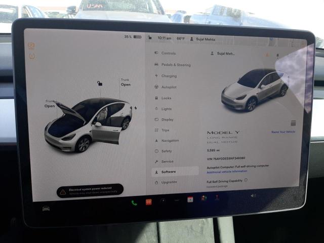 Photo 8 from auction – 2022 TESLA MODEL Y with VIN 7SAYGDEE6NF349380