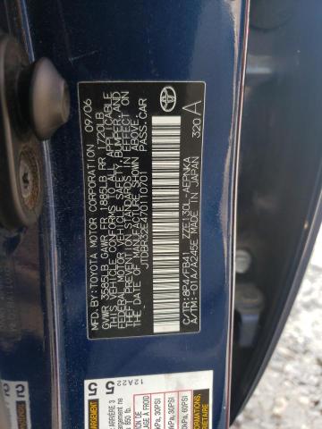 Photo 10 from auction – 2007 TOYOTA COROLLA CE with VIN JTDBR32E470110701