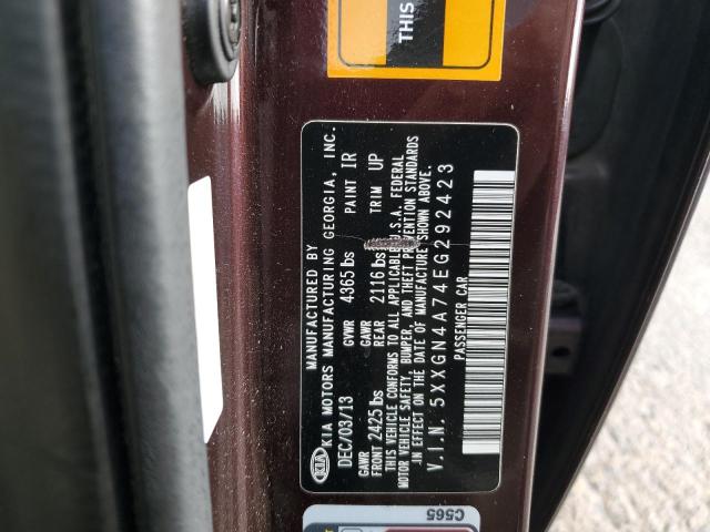 Photo 10 from auction – 2014 KIA OPTIMA EX with VIN 5XXGN4A74EG292423