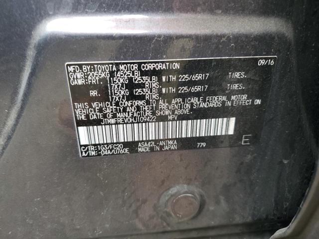 Photo 10 from auction – 2017 TOYOTA RAV4 XLE with VIN JTMWFREV0HJ109422