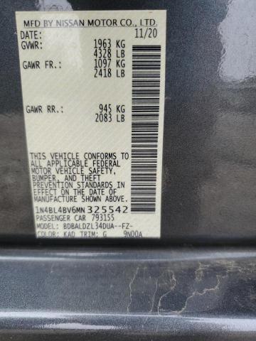 Photo 10 from auction – 2021 NISSAN ALTIMA S with VIN 1N4BL4BV6MN325542
