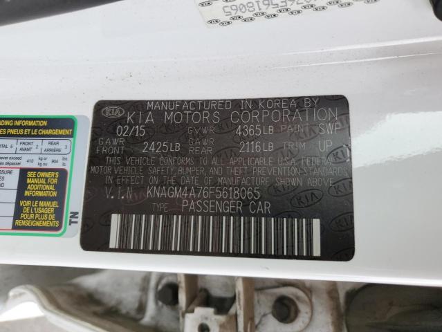 Photo 10 from auction – 2015 KIA OPTIMA LX with VIN KNAGM4A76F5618065
