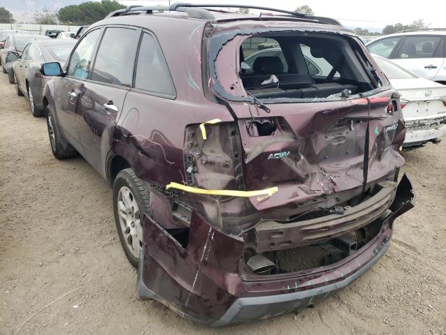 Photo 3 from auction – 2008 ACURA MDX TECHNO with VIN 2HNYD28678H550003