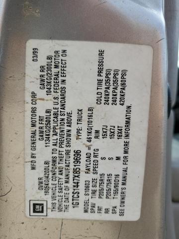 Photo 10 from auction – 1999 GMC SONOMA with VIN 1GTCS1447X8519696