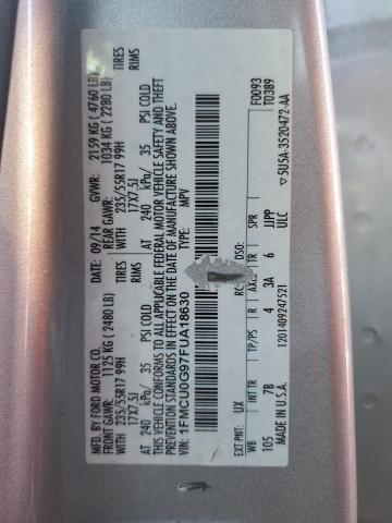 Photo 10 from auction – 2015 FORD ESCAPE SE with VIN 1FMCU0G97FUA18630